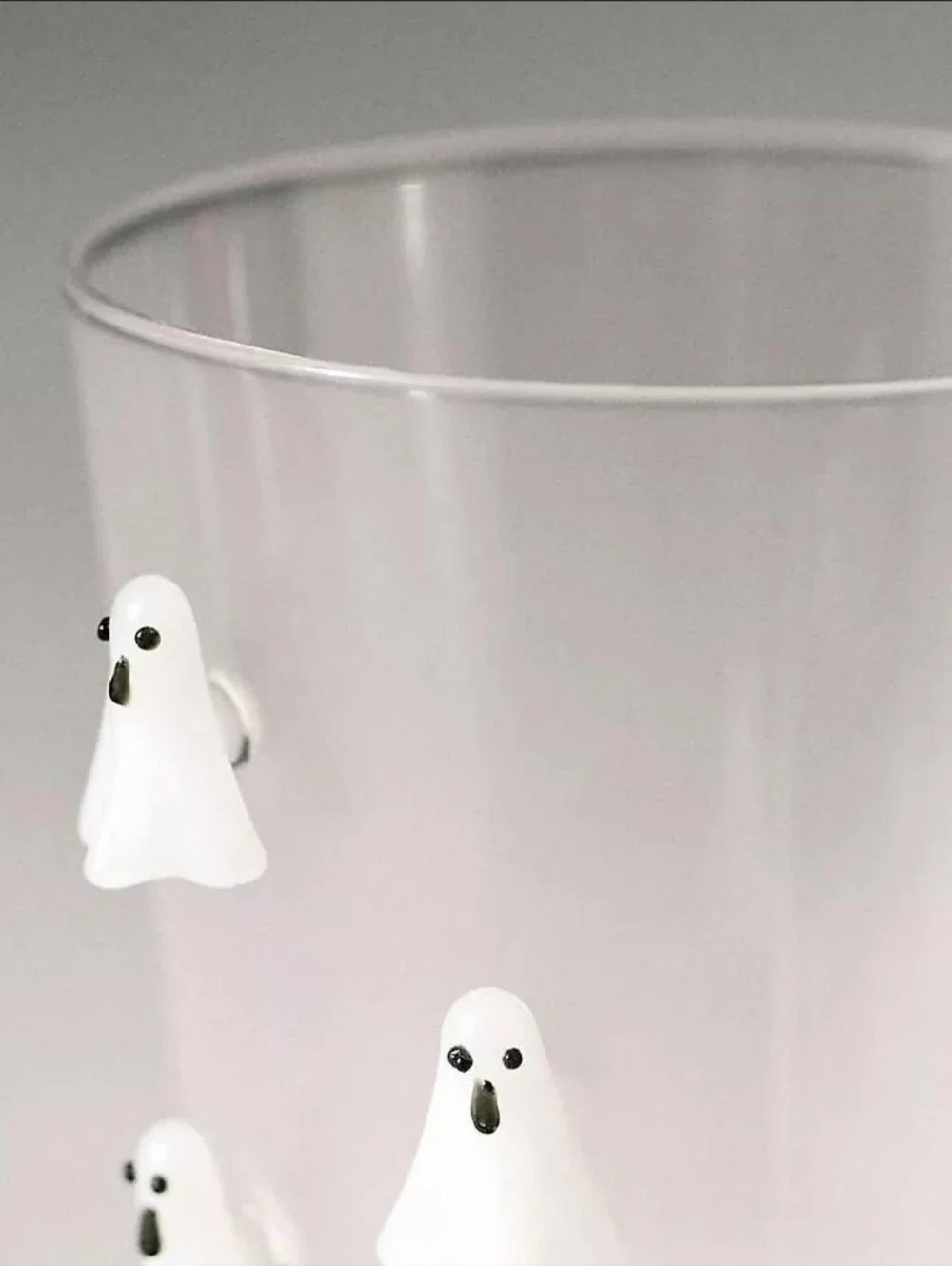 Anthropologie 3D Halloween Icon Juice Glass Ghost